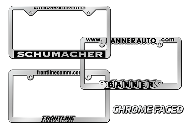Chrome Faced Plastic Frames